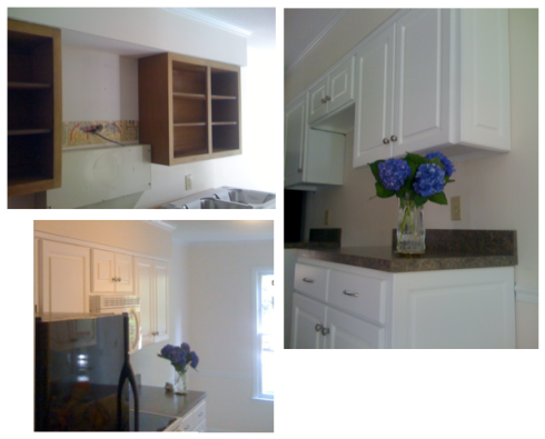 Kitchen cabinet refacing and painting